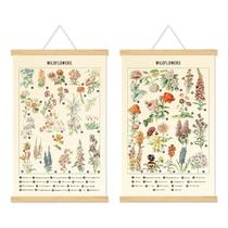 Cartaz vintage pendurado em quadro de flores de Chenkaiyang 32x55cm 2P Cartaz vintage pendurado em quadro de flores de Chenkaiyang 32x55cm 2P