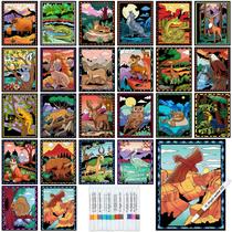 Cartazes para colorir e canetas de aquarela Parques Nacionais de Zhanmai