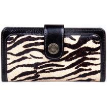 Carteira Animal Print de Couro Artlux