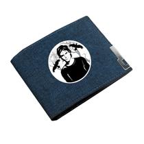 Carteira Anime Vampires Diaries Anime Leather Bifold para crianças