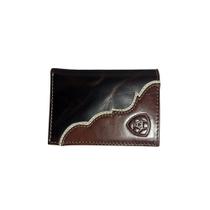 Carteira Ariat White Trim Trifold Couro Importada Eua