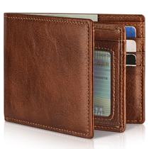 Carteira Artpaxy masculina de couro genuíno com bloqueio RFID, dobrável Carteira Artpaxy masculina de couro genuíno com bloqueio RFID, dobrável