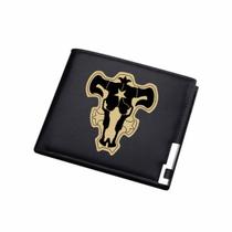 Carteira Black Clovers Anime Characters Slim Bifold Wallet