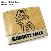 Carteira, bolsa de moedas, couro, bifold, Gravitys Falls Anime Carteira, bolsa de moedas, couro, bifold, Gravitys Falls Anime