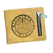 Carteira, bolsa de moedas, couro, bifold, Gravitys Falls Anime Carteira, bolsa de moedas, couro, bifold, Gravitys Falls Anime