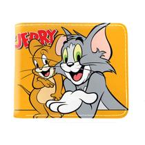 Carteira, bolsa de moedas, couro, dobrável, Tom and Jerry Anime