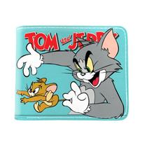 Carteira, bolsa de moedas, couro, dobrável, Tom and Jerry Anime