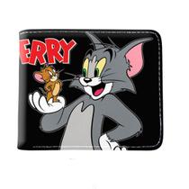 Carteira, bolsa de moedas, couro, dobrável, Tom and Jerry Anime