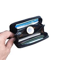 Carteira Cartão Crédito Compacta Couro Fino Bolso Com Zíper - RIFT
