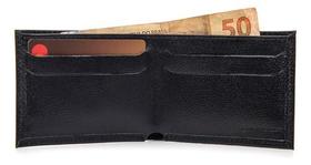 Carteira Classic Slim Preta Em Couro Don Matuto Original