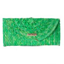 Carteira Clutch Palha Natural Artesanal Imã Casual Prático