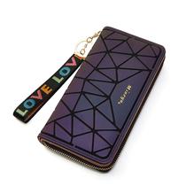 Carteira Clutch Sparkly Geometric com alça Rainbow LOVE