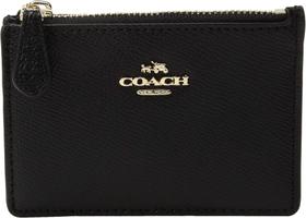 Carteira Coach Cross Grain Mini ID Skinny Preta 11 x 8 cm Carteira Coach Cross Grain Mini ID Skinny Preta 11 x 8 cm