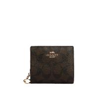 Carteira Coach Snap Wallet In Signature Canvas Tan - C3309