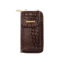 Carteira com alça porta-celular de couro croco Rafa Carteira com alça porta-celular de couro croco Rafa
