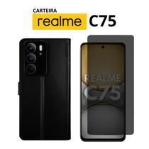 Carteira Compativel Para Realme C75 + Pel Hidrogel Privativa