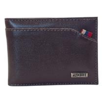 Carteira Couro Legítimo Hombre Fuerte 6 Cartões CNH Notas Flip Simples Interior Colorido RFID Carteira Couro Legítimo Hombre Fuerte 6 Cartões CNH Notas Flip Simples Interior Colorido RFID