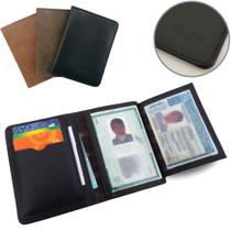 Carteira Couro Legítimo Masculina Porta Cartão Crédito Pequena Slim Fina Compacta Monolo