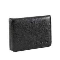 Carteira couro masculina fasolo "l" h010 preta