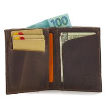 Carteira Couro Porta Cartões CNH Notas Masculino Feminino