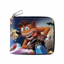 Carteira Crash Bandicoot Anime Characters Slim Bifold PU em couro PU Carteira Crash Bandicoot Anime Characters Slim Bifold PU em couro PU