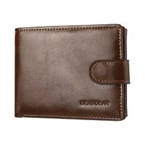 Carteira Curta Masculina De Grande Capacidade Multifuncional Com Vários Compartimentos E Zíper Para