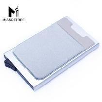 Carteira de alumínio Back Pocket Card Holder RFID Bloqueio Mini S