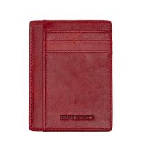 Carteira de bolso frontal BREED Chase em couro genuíno vermelho Carteira de bolso frontal BREED Chase em couro genuíno vermelho