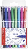 Carteira de Canetas Fineliner Stabilo Sensor F - 8 Cores Variadas Carteira de Canetas Fineliner Stabilo Sensor F - 8 Cores Variadas