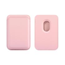 Carteira De Cartões Em Couro PU Para Capa Magnética Magsafe Com Anel De Ferro Universal E Fita