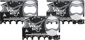 Carteira de cartões multiferramenta Ninja 18 em 1 preta Carteira de cartões multiferramenta Ninja 18 em 1 preta