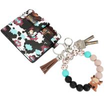 Carteira de chaveiro Highland Cow Wristlet Bracelet WAFOIRO