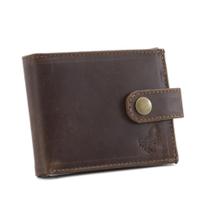 Carteira de Couro com Fecho Masculina Ideal para Cartões CNH Dinheiro