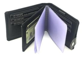 Carteira de Couro Grande Masculina com Caixa porta RG Documento cédula Cnh cód. 560 - Kartmen