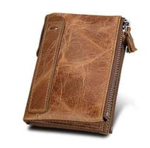 Carteira De Couro Legítimo Baellerry 3 zipers e várias repartições Da Moda Muito Comprada Carteira De Couro Legítimo Baellerry 3 zipers e várias repartições Da Moda Muito Comprada