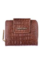 Carteira de couro Lolla Feminino whisky croco