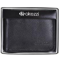 Carteira de Couro Macia C/Porta Cartão Minimalista Zíper Metal