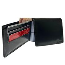 Carteira de couro moderna modelo L documentos carro cnh rg