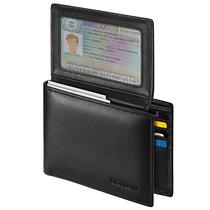 Carteira de couro Sigtrenx Bifold RFID Blocking Masculina preta Carteira de couro Sigtrenx Bifold RFID Blocking Masculina preta