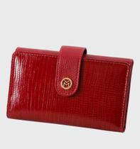 Carteira de couro vermelho feminina Mariart 560 Carteira de couro vermelho feminina Mariart 560