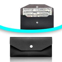 Carteira de envelopes de dinheiro Woerma Budget em couro PU preta
