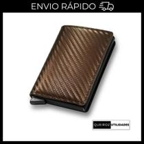 Carteira de fibra/ Marrom/ Anti Furto/ Slim/ Masculina Carteira de fibra/ Marrom/ Anti Furto/ Slim/ Masculina