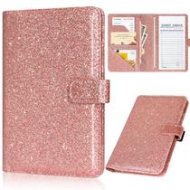 Carteira de garçom de couro Server Book JKhandy com bolso com zíper