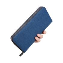 Carteira De Lona Masculina De Grande Capacidade Com Zíper Longo, Carteira De Negócios Multi-Cartões Carteira De Lona Masculina De Grande Capacidade Com Zíper Longo, Carteira De Negócios Multi-Cartões