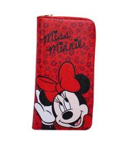 Carteira De Mão Rosto Minnie Mouse Vermelha Grande Original