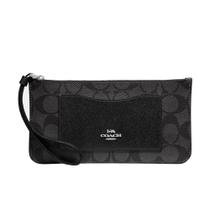 Carteira de pulso Wallet Coach Signature em PVC com zíper