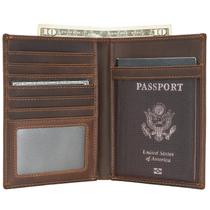 Carteira de viagem com suporte para passaporte Polare Luxury RFID Blocking