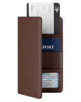 Carteira de viagem VULKIT com bloqueio de RFID Premium em couro napa Carteira de viagem VULKIT com bloqueio de RFID Premium em couro napa