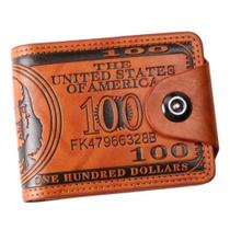 Carteira dólar masculina couro legítmo cowboy trava country