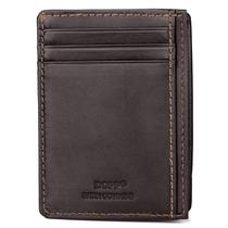 Carteira Dopp Regatta Front Pocket Get-Away em couro marrom